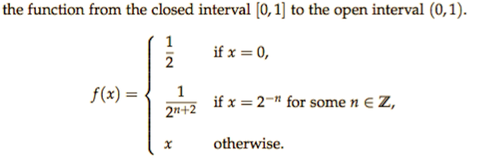 Solved 2) Find a bijection from the closed disk to the open | Chegg.com