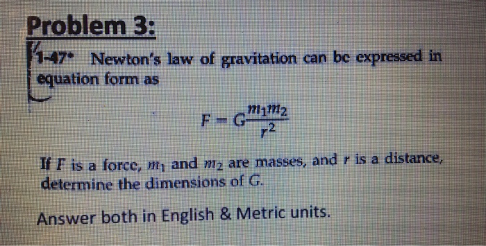 Solved Newton's law of gravitation can be expressed in | Chegg.com