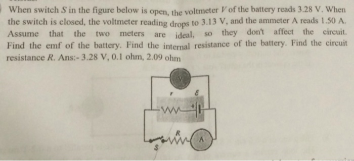 Solved When Switch S In The Figure Below Is Open The Chegg