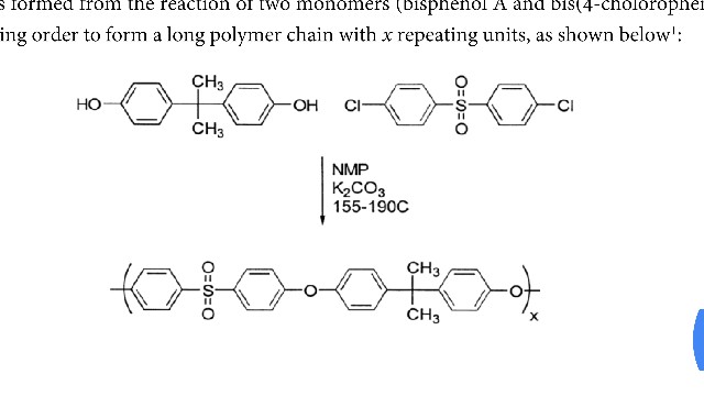 Solved Problem 2. Polysulfone (PSf) Is Formed From The | Chegg.com