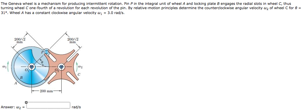 Solved The Geneva Wheel Is A Mechanism For Producing | Chegg.com ...