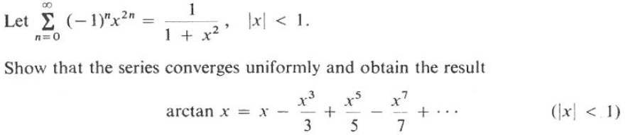 Solved Let summation_n=0^infinity (-1)^n x^2n = 1/1 + x^2, | Chegg.com