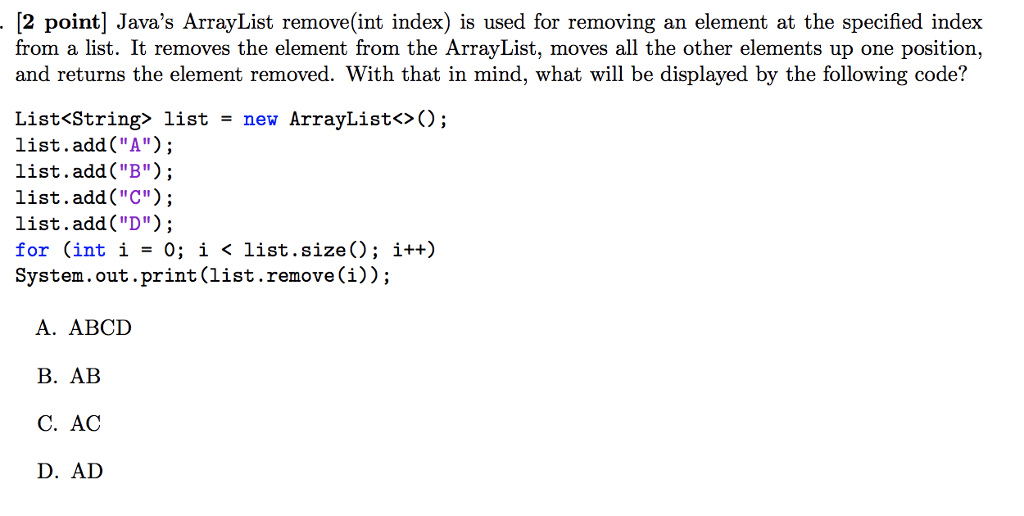 2-point-java-s-arraylist-remove-int-index-is-used-chegg