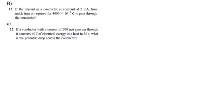 Solved If the current in a conductor is constant at 2 mA, | Chegg.com