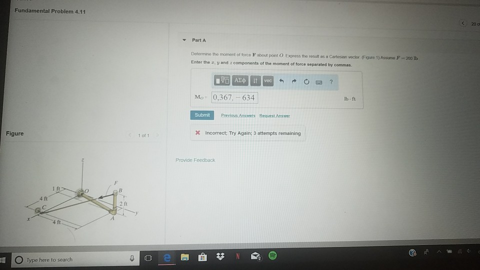 Solved Fundamental Problem 4.11 Part A Determine the moment | Chegg.com