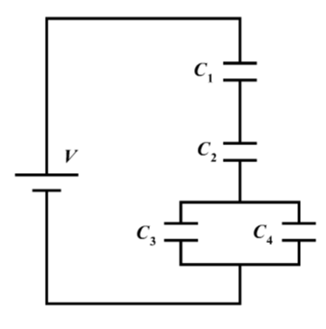 Solved Four capacitors are arranged in the circuit shown in | Chegg.com