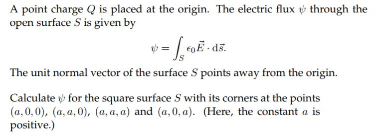 Solved A point charge Q is placed at the origin. The | Chegg.com