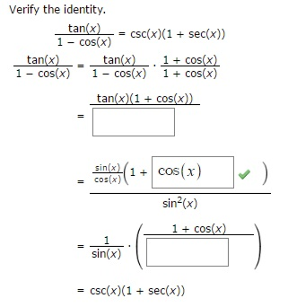 solved-verify-the-identity-tan-x-1-cos-x-csc-x-1-chegg