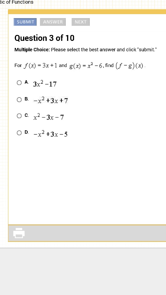 Solved For F X 3x 1 And G X X 2 6 Find F G