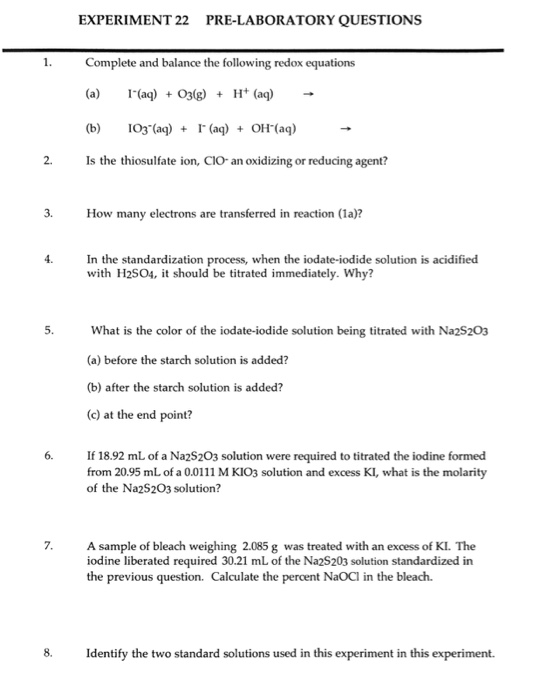 Solved Complete and balance the following redox equations | Chegg.com