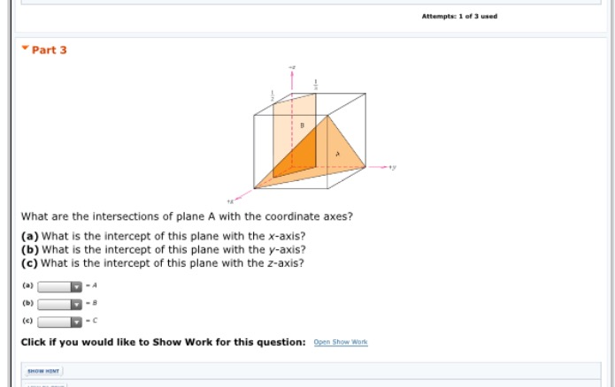 intersection of the x and y axis in a coordinate plane