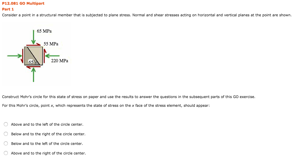 Solved P12.081 GO Multipart Part 1 Consider a point in a | Chegg.com