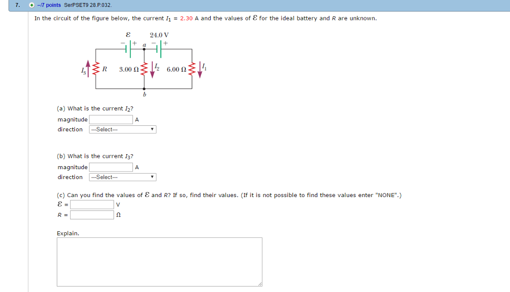 Solved In the circuit of the figure below, the current I_1 = | Chegg.com
