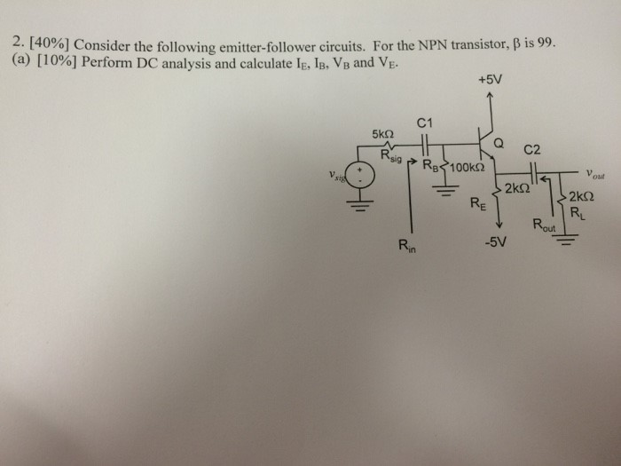 Solved (b) Draw The Small Signal Equivalent Circuit. Please | Chegg.com