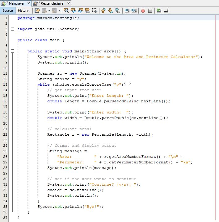 Solved Java: In this exercise, you’ll modify the Area and | Chegg.com