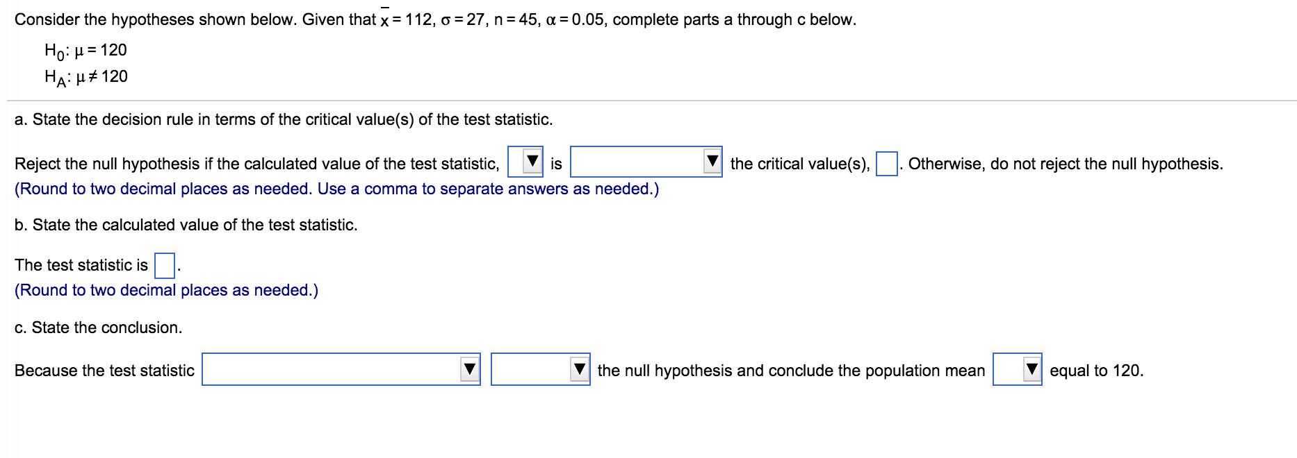 Solved Consider The Hypotheses Shown Below. Given That X = | Chegg.com