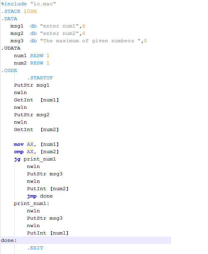Solved Modify this asembly program (NASM), so that it will | Chegg.com