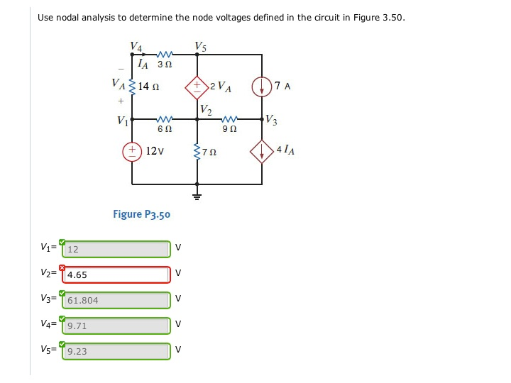 Solved Use Nodal Analysis To Determine The Node Voltages