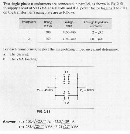 Solved Two Single-phase Transformers Are Connected In | Chegg.com