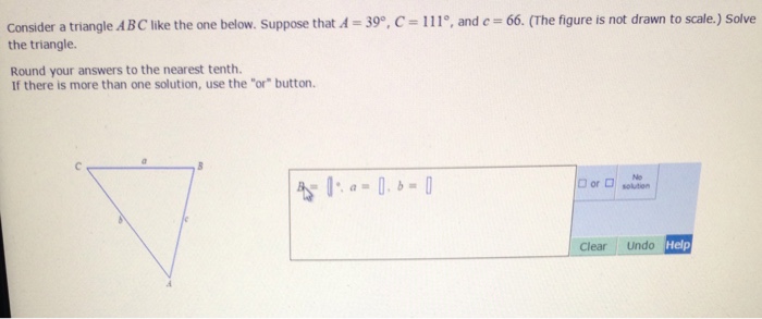 Solved Consider a triangle ABC like the one below. Suppose | Chegg.com