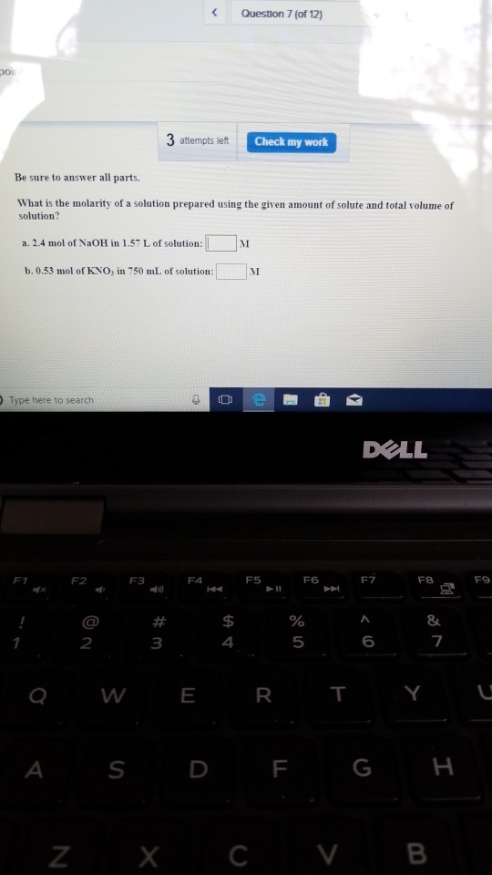 Solved Queston 7 (of 12) 3 attempts letft Check my work Be | Chegg.com