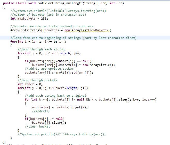 This code can only sort strings of a set length. how | Chegg.com