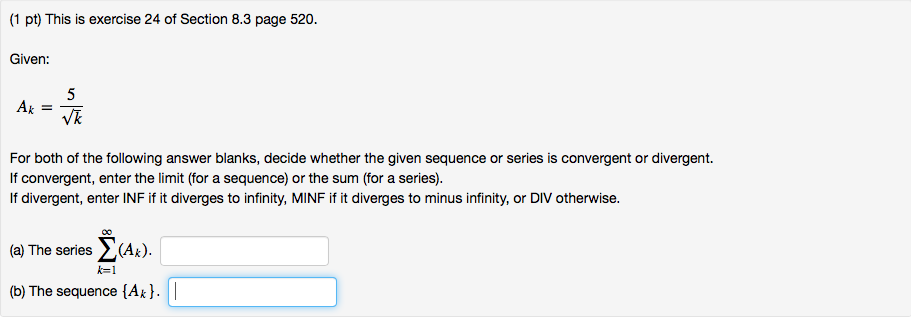 Solved 1 Pt This Is Exercise 24 Of Section 8 3 Page 520 Chegg