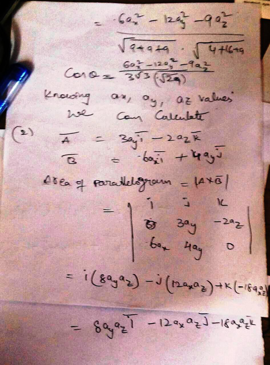 Solved 1. For A=3a,-3a,+3a, and B-2a,+4a,-3a: determine a. | Chegg.com