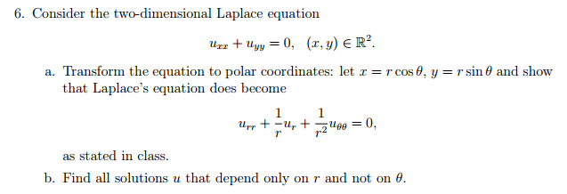 Solved Consider The Two Dimensional Laplace Equation Uxx 1233