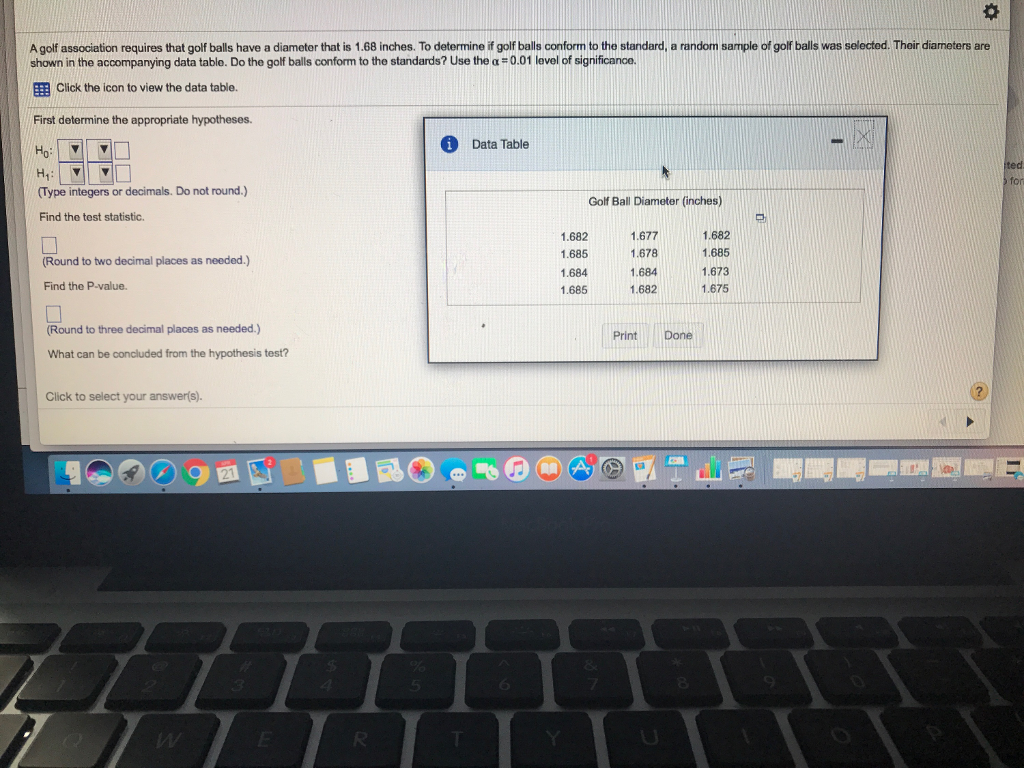 Solved A golf association requires that golf balls have a