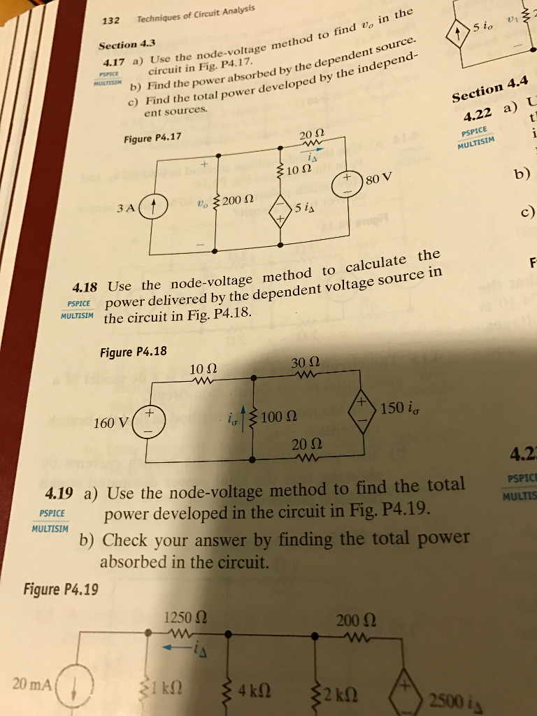 Solved Use The None Voltage Method To Find Upsilon 0 In The