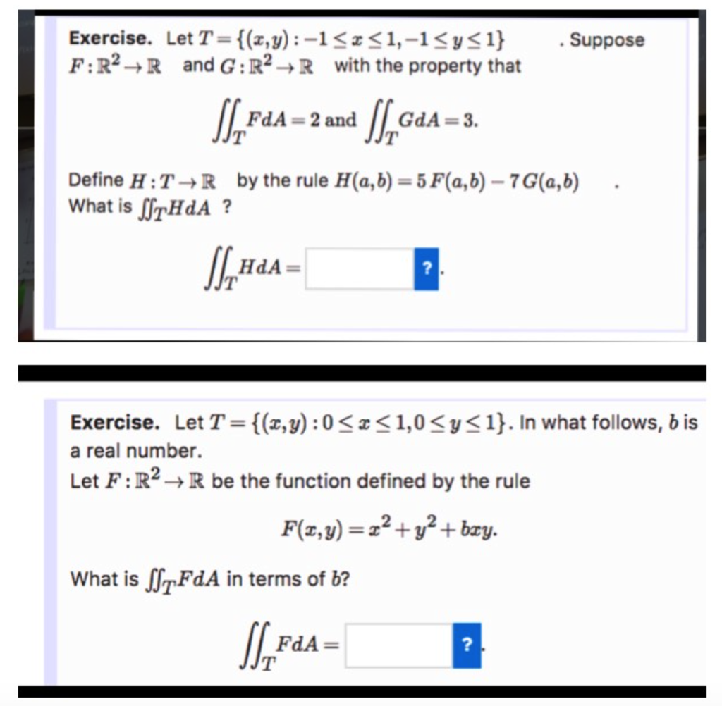 Solved Exercise Let T { Z Y 1 Z 1 1 Y 1 F R2 → R And