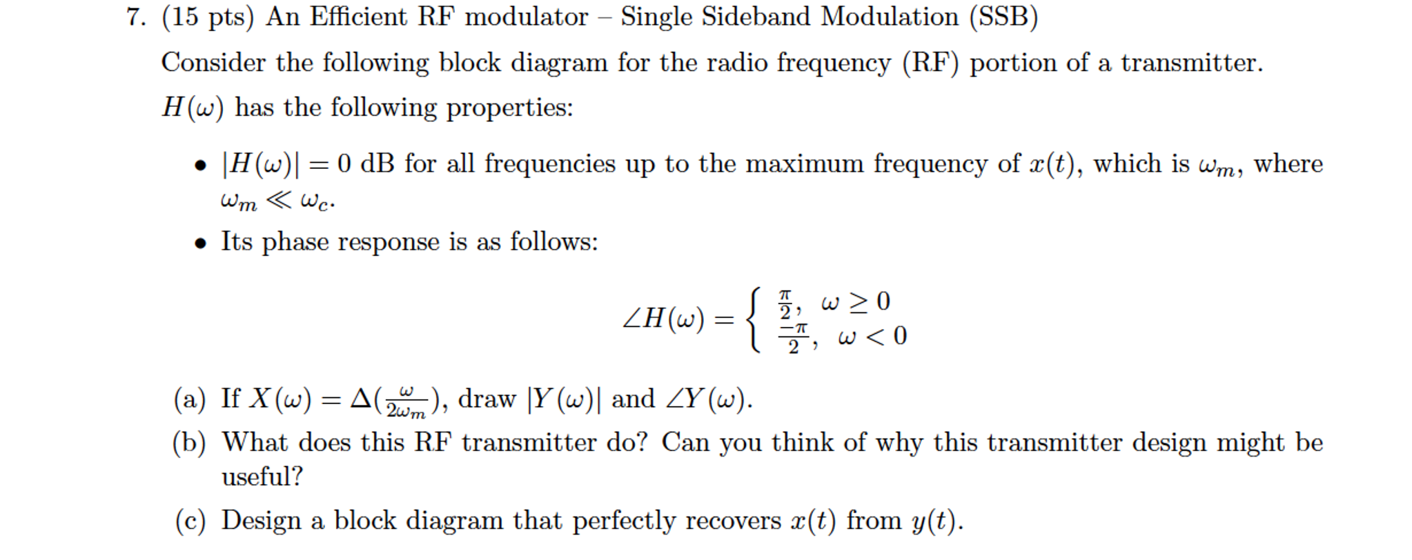 An Efficient RF modulator Single Sideband