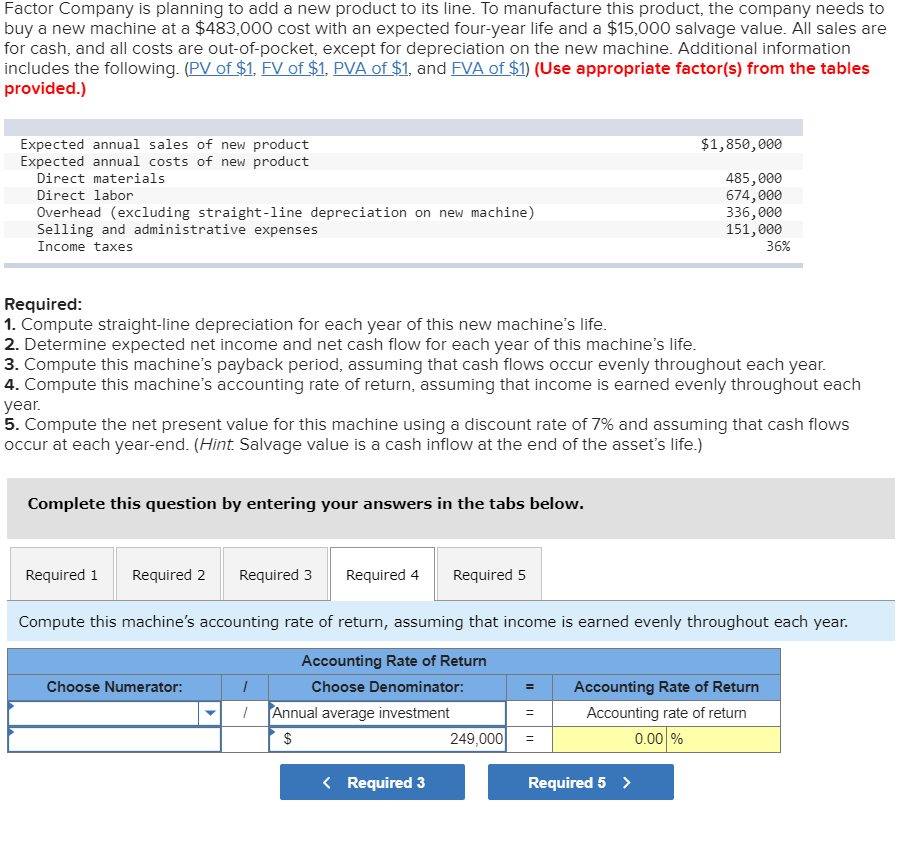 Solved Factor Company is planning to add a new product to