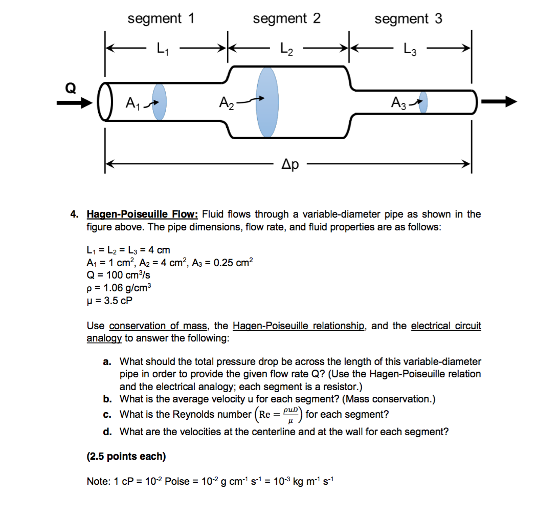 Solved Fluid Flows Through A Variable-diameter Pipe As Shown | Chegg.com