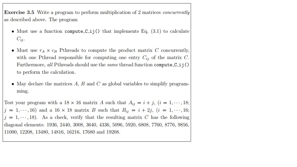 Consider a rA × CA matrix A and a rB × CB matrix B, | Chegg.com