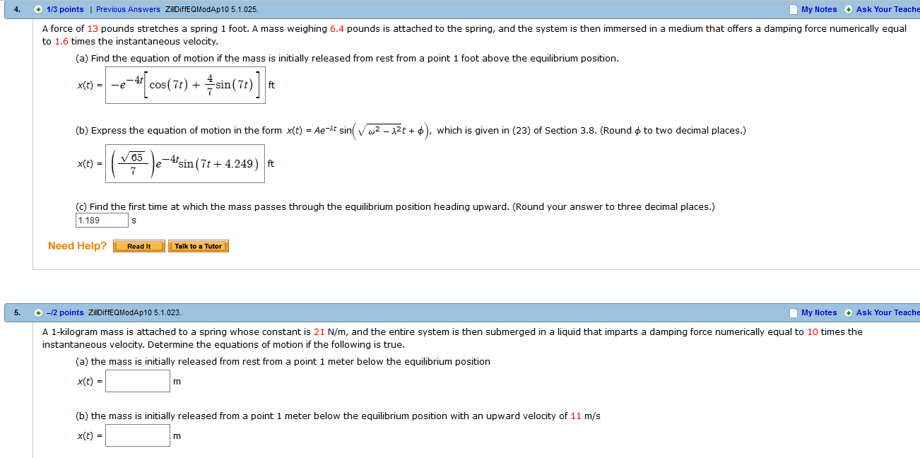 Solved Number 4 Part B And C Are Incorrect But A Is Correct | Chegg.com