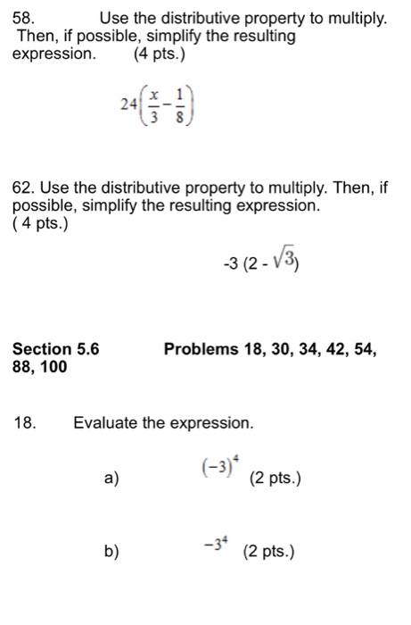 Solved Use The Distributive Property To Multiply. Then, If | Chegg.com