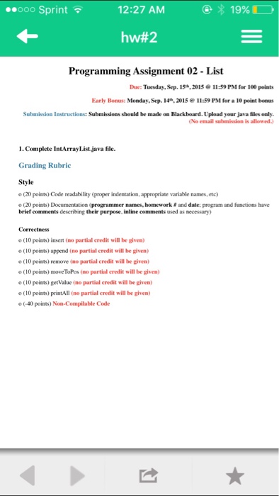 Solved Complete IntArrayList java file. Code readability | Chegg.com