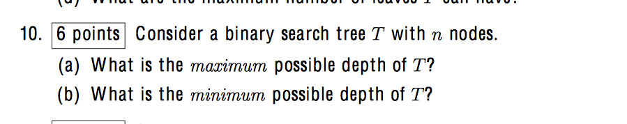 Solved Consider a binary search tree T with n nodes. (a) | Chegg.com