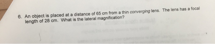 Solved An object is placed at a distance of 65 cm from a | Chegg.com