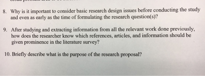 Solved Why Is It Important To Consider Basic Research Design Chegg