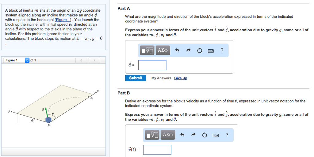 solved-part-a-a-block-of-inertia-m-sits-at-the-origin-of-an-chegg