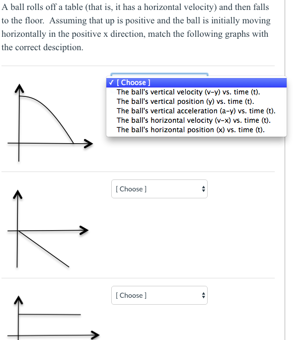 Solved A ball rolls off a table (that is, it has a