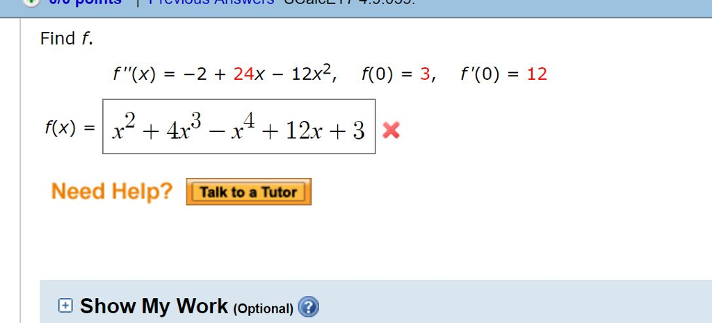 f x )= x 3 3x 2 4x 12