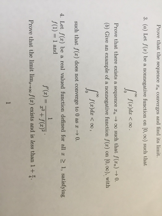 Prove That The Sequence Xn Converges And Find Its Chegg