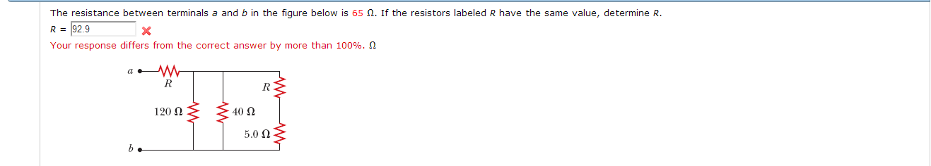 Solved The Resistance Between Terminals A And B In The | Chegg.com