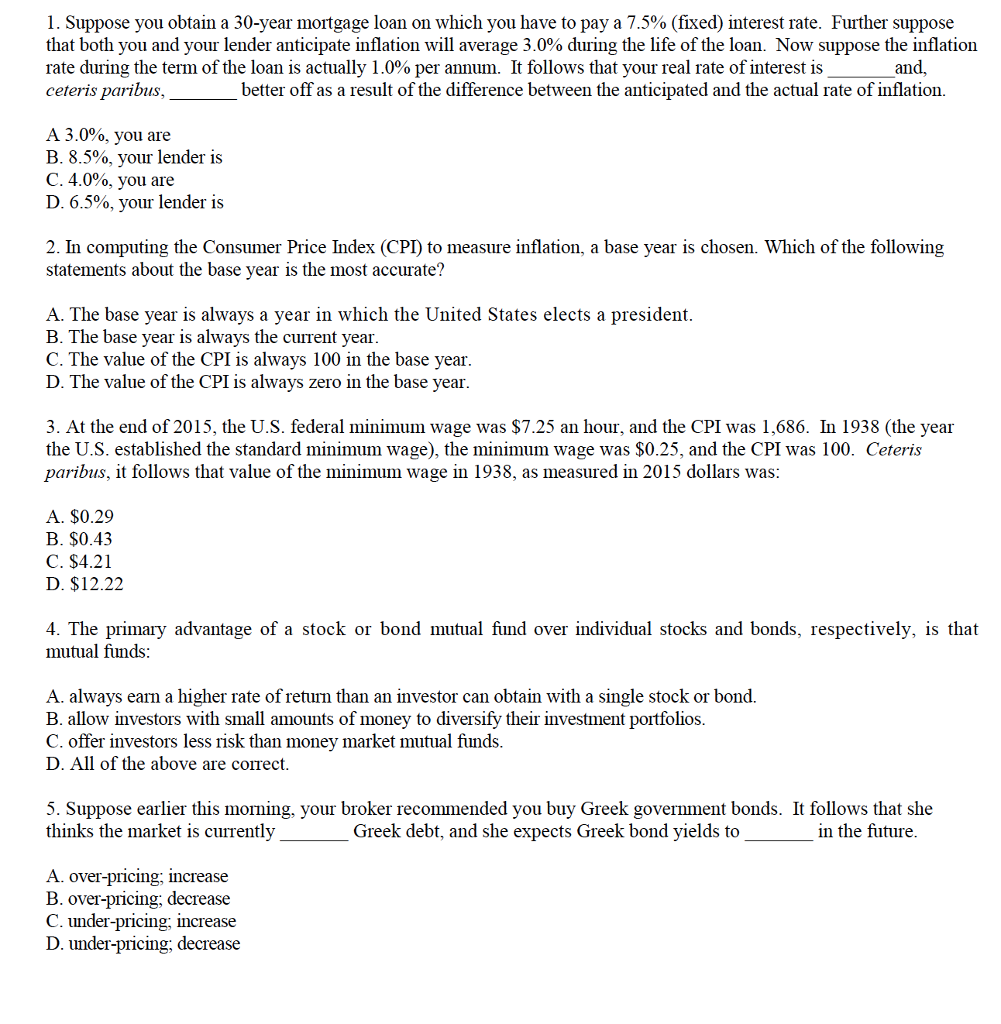 Solved Suppose You Obtain A 30 year Mortgage Loan On Which Chegg Solved Suppose You Obtain A 30 Year Mortgage Loan On Which Chegg