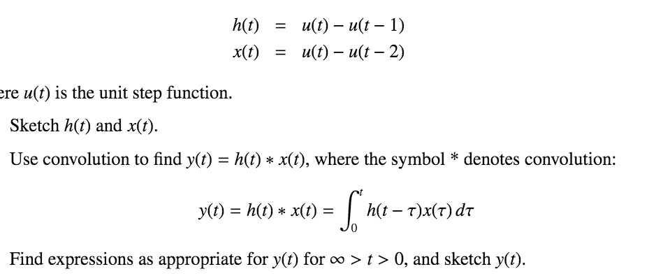 Solved h(t) x(t) u(t)-11(1-1) ult = u(t)-11(1-2) = re ut) is | Chegg.com