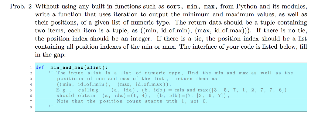 Solved Prob. 2 Without using any built-in functions such as | Chegg.com
